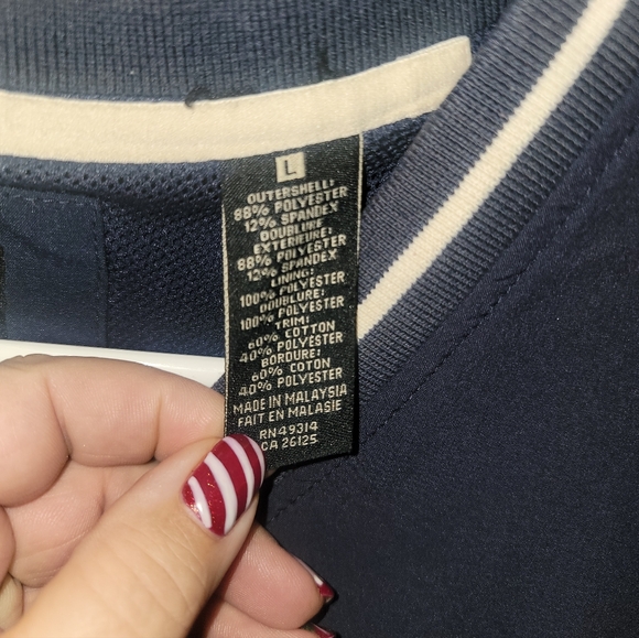 Mens Sz L Gear Flex Action Swan Lake Resort Lined Sweatshirt Navy - Picture 3 of 11